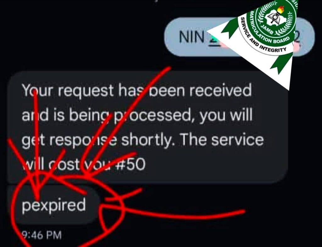 JAMB Profile Expired (Pexpired)